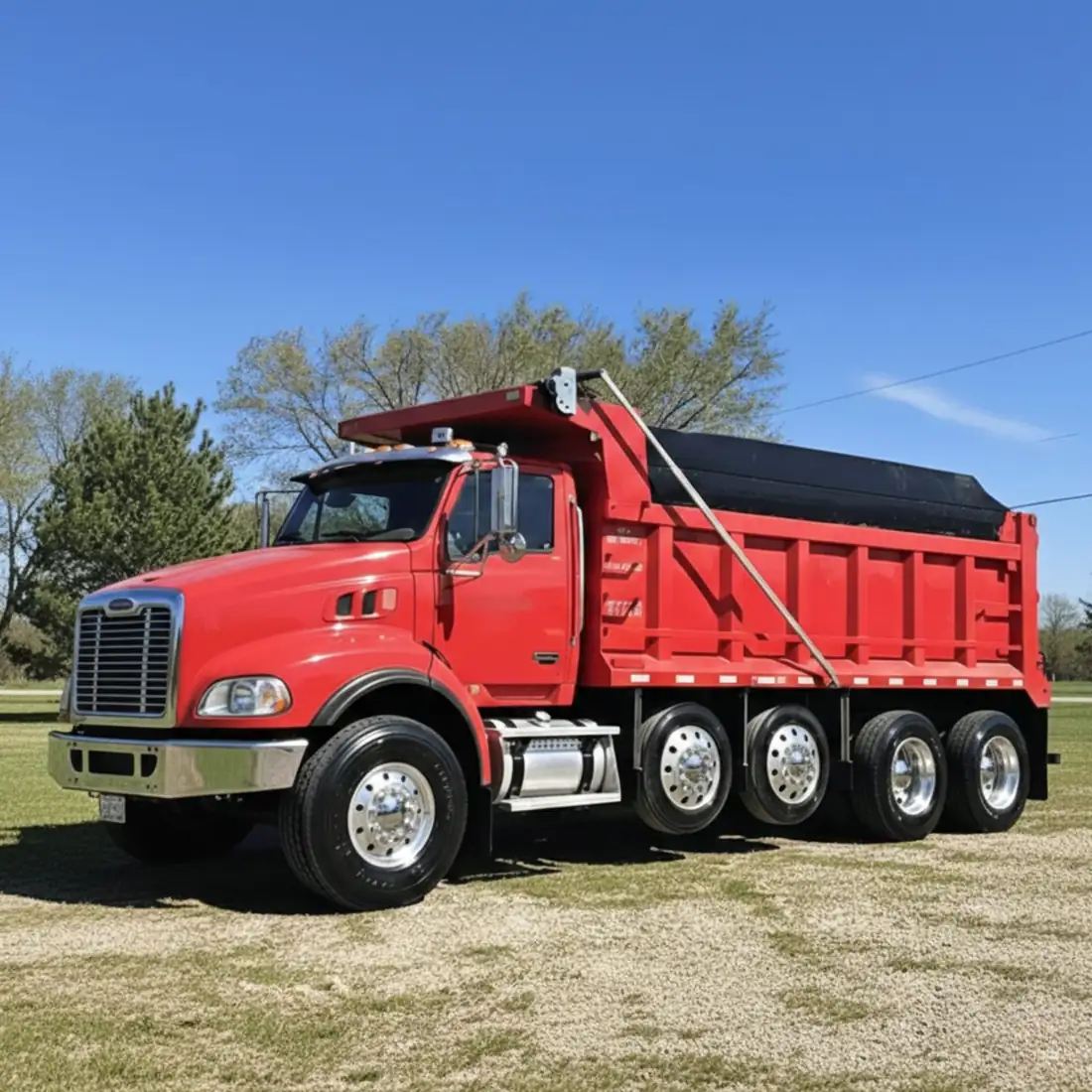 Clean Volvo semi truck after Heartland Fleet Cleaning exterior wash
