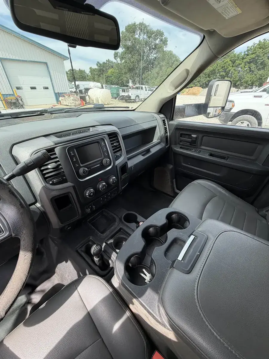Truck cab interior after full interior clean